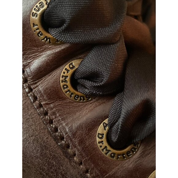 Dr Martens Triumph 1914 Brown Leather Floral Fold-Over Boots 14 Eyelet Women’s 7 - Picture 7 of 16